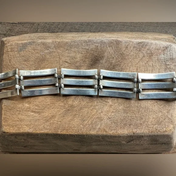 Vintage Sterling Silver Bracelet - Picture 4 of 6